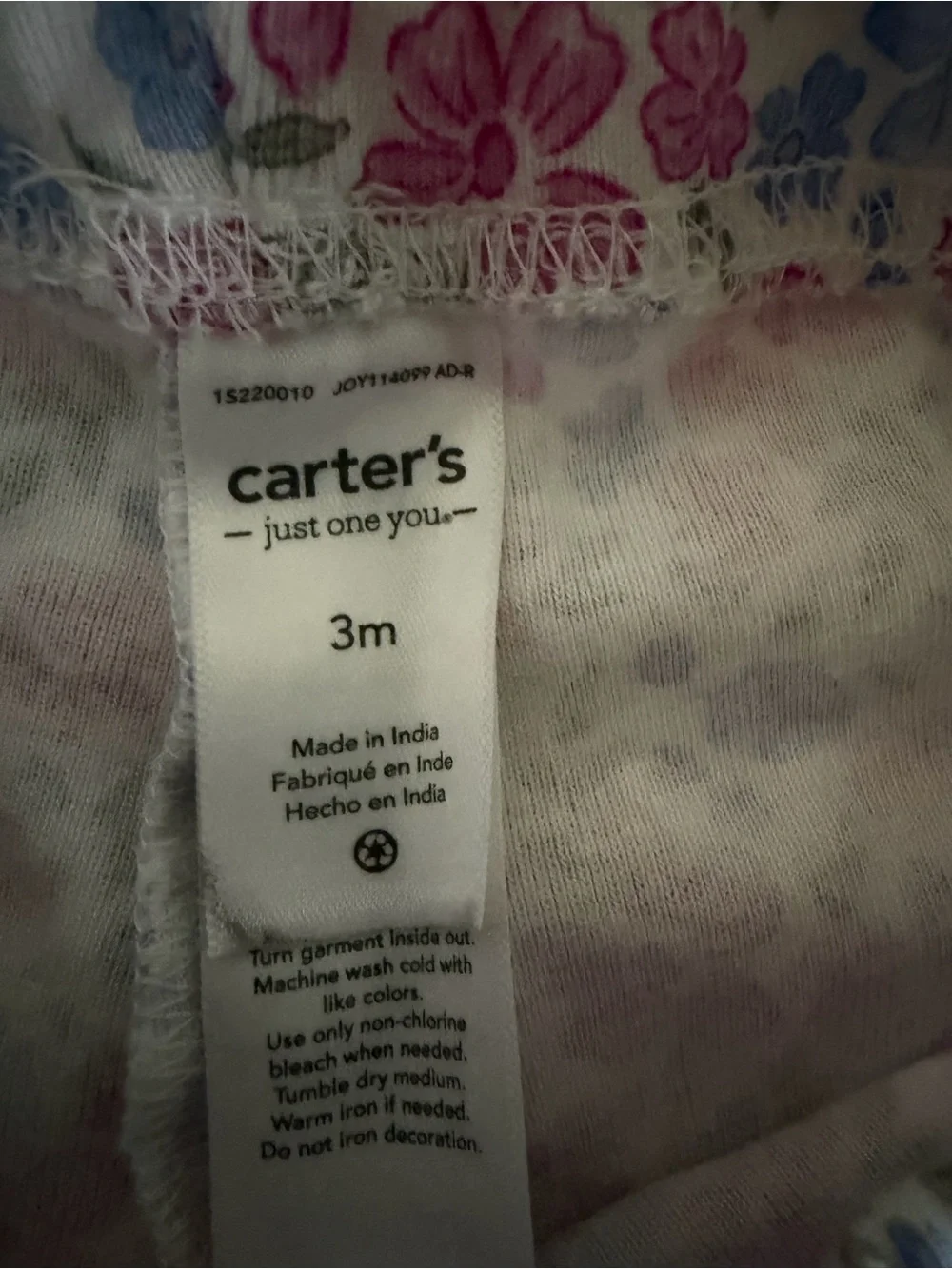 Carter's Pink Solid and Floral Legging Set